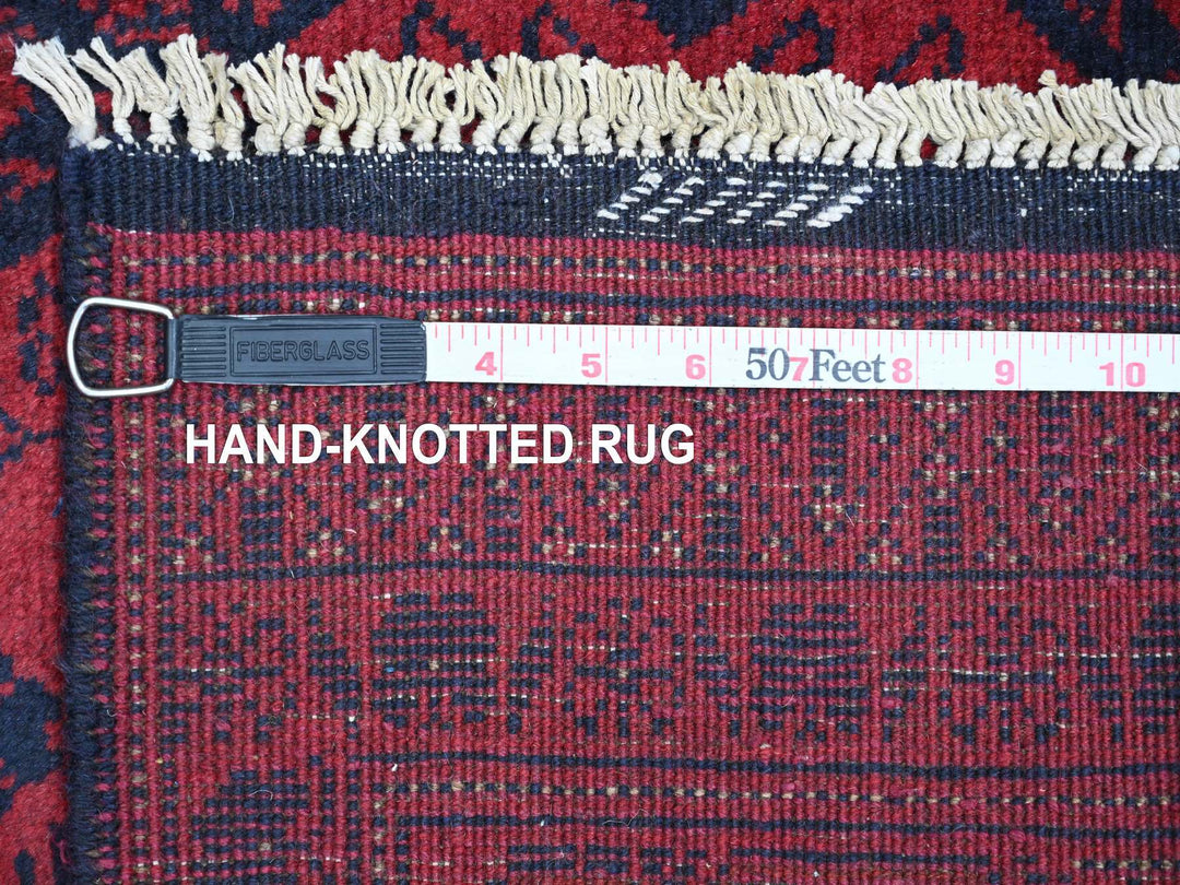 2'8" x 6'3" New Hand Knotted Red Wool Runner Oriental Rug - MOA10220704