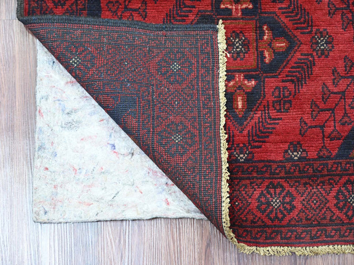 2'7" x 9'10" New Hand Knotted Red Wool Runner Oriental Rug - MOA10220705
