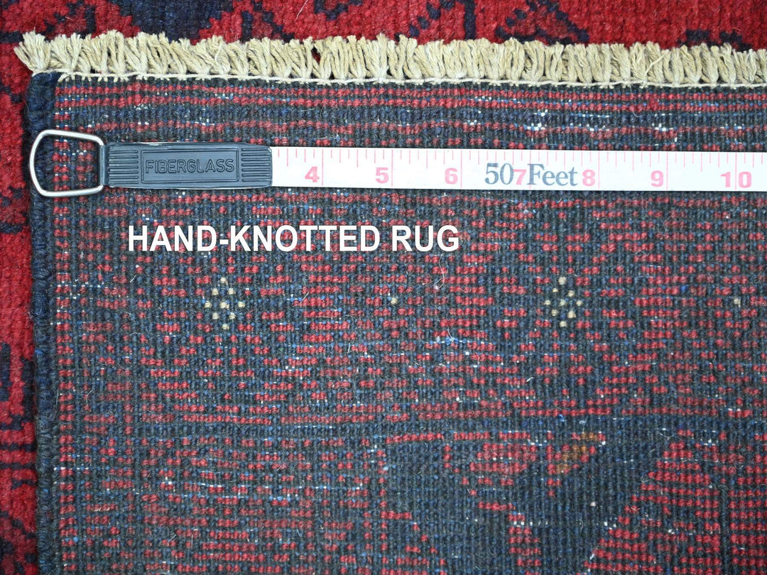 2'7" x 9'10" New Hand Knotted Red Wool Runner Oriental Rug - MOA10220705