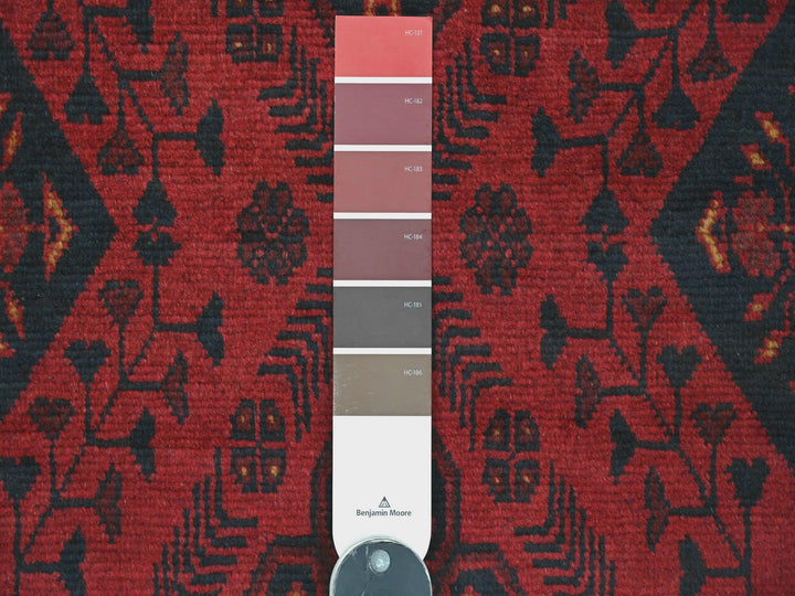 2'9" x 6'6" New Hand Knotted Red Wool Runner Oriental Rug - MOA10220707