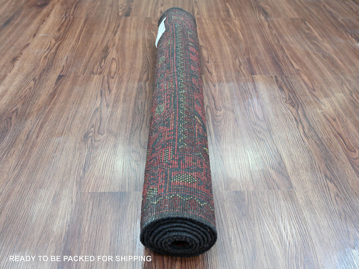2'9" x 6'6" New Hand Knotted Red Wool Runner Oriental Rug - MOA10220707