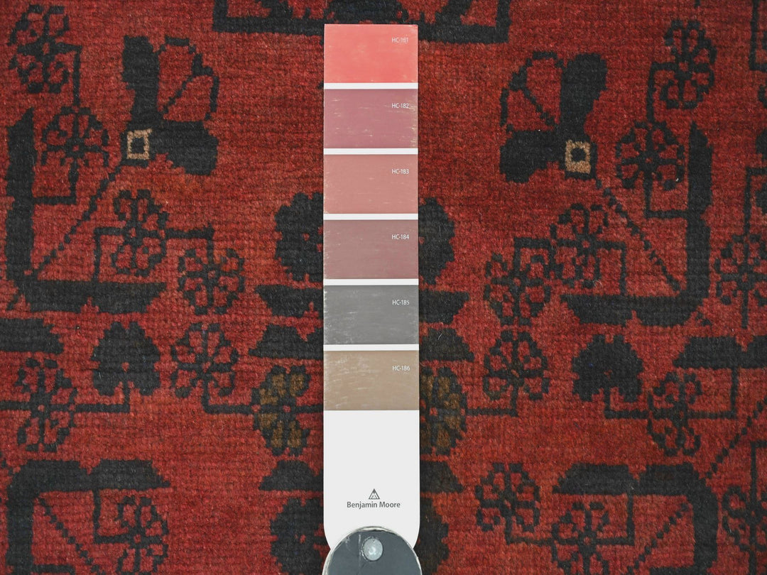 2'8" x 9'3" New Hand Knotted Red Wool Runner Oriental Rug - MOA10220708