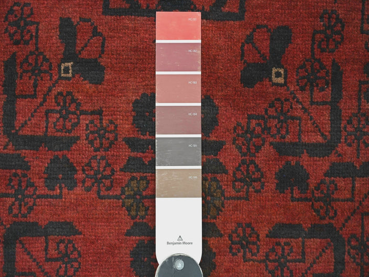 2'8" x 9'3" New Hand Knotted Red Wool Runner Oriental Rug - MOA10220708