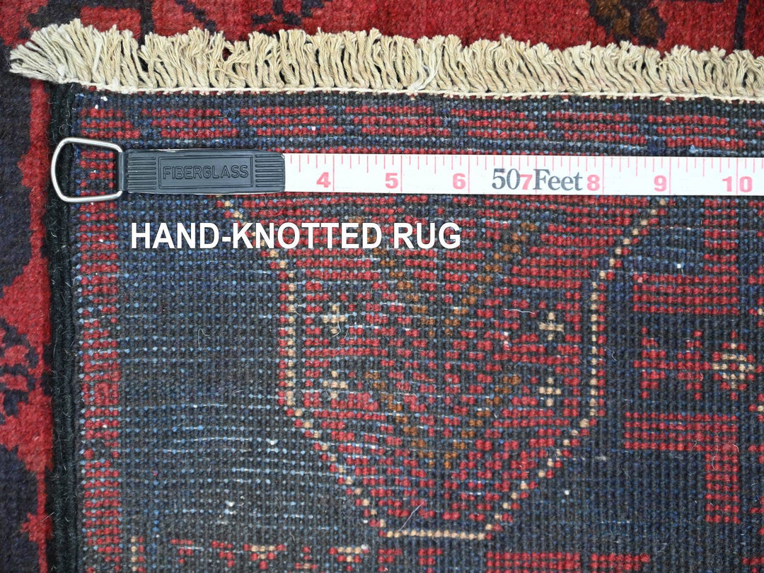 2'8" x 9'3" New Hand Knotted Red Wool Runner Oriental Rug - MOA10220708