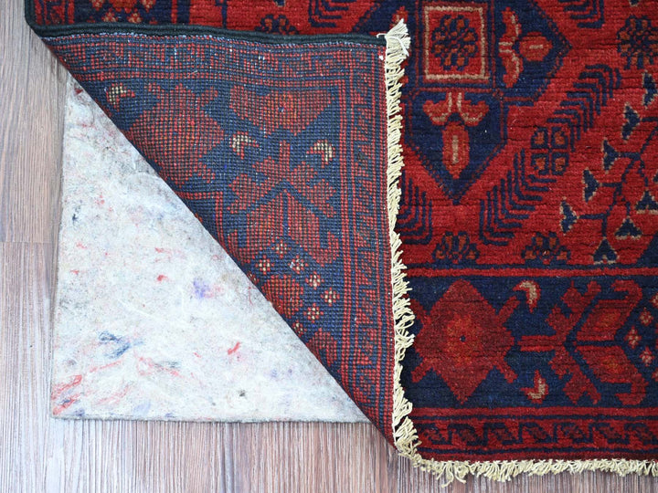 2'6" x 6'2" New Hand Knotted Red Wool Runner Oriental Rug - MOA10220709