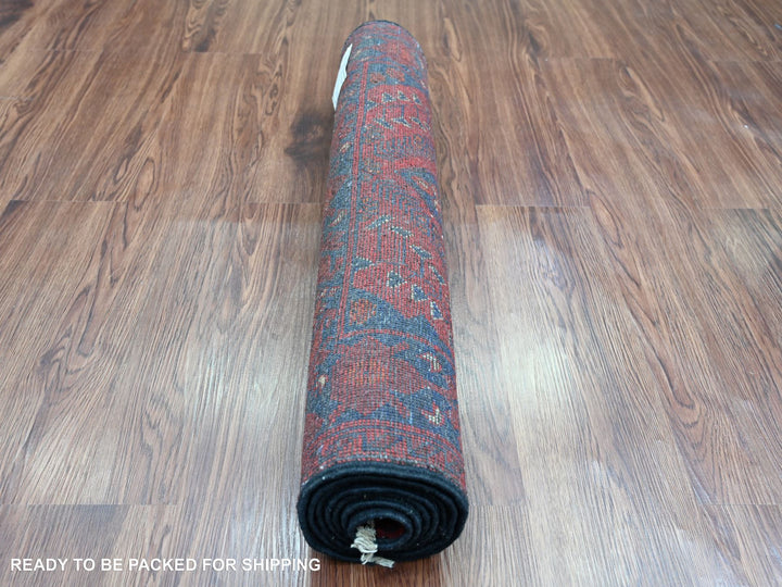 2'6" x 6'2" New Hand Knotted Red Wool Runner Oriental Rug - MOA10220709