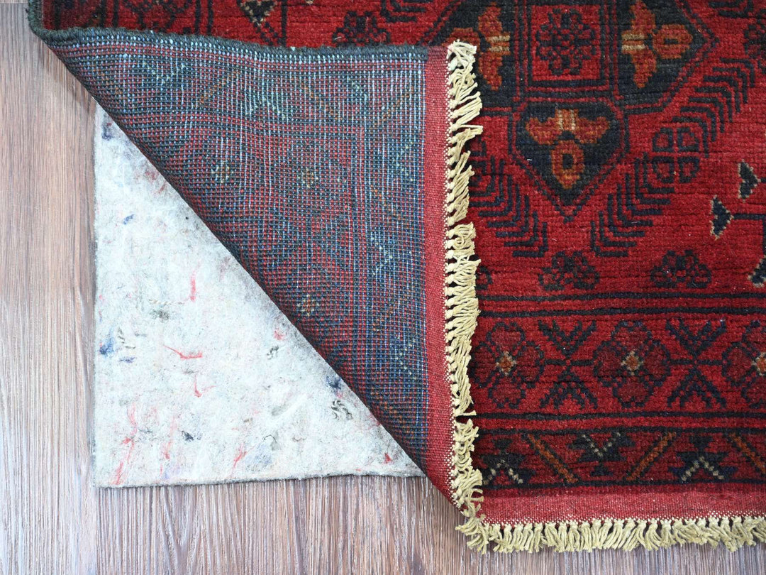 2'7" x 6'3" New Hand Knotted Red Wool Runner Oriental Rug - MOA10220710