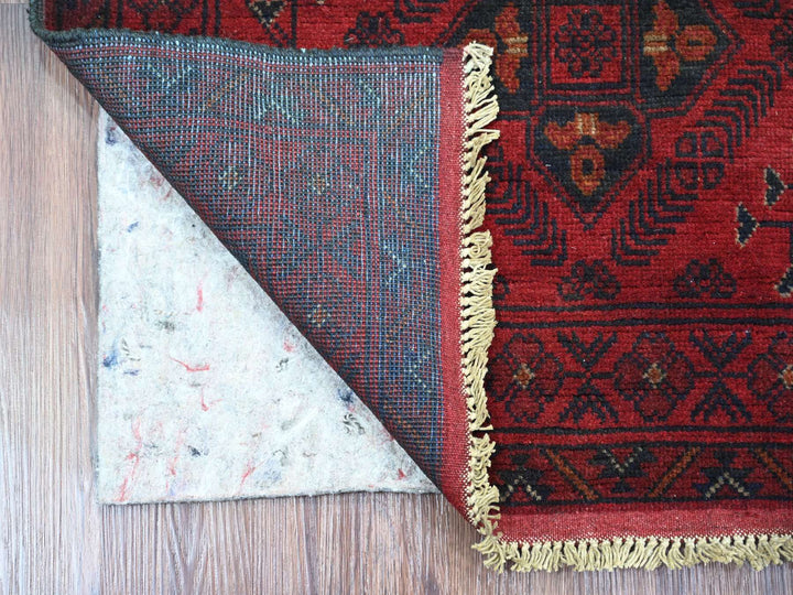 2'7" x 6'3" New Hand Knotted Red Wool Runner Oriental Rug - MOA10220710