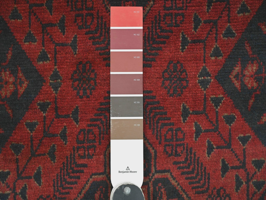 2'8" x 6'6" New Hand Knotted Red Wool Runner Oriental Rug - MOA10220711
