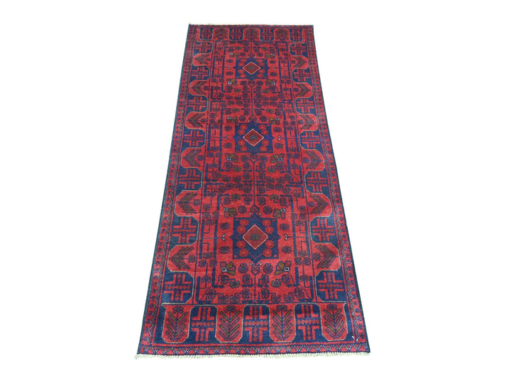 2'6" x 6'1" New Hand Knotted Red Wool Runner Oriental Rug - MOA10220712