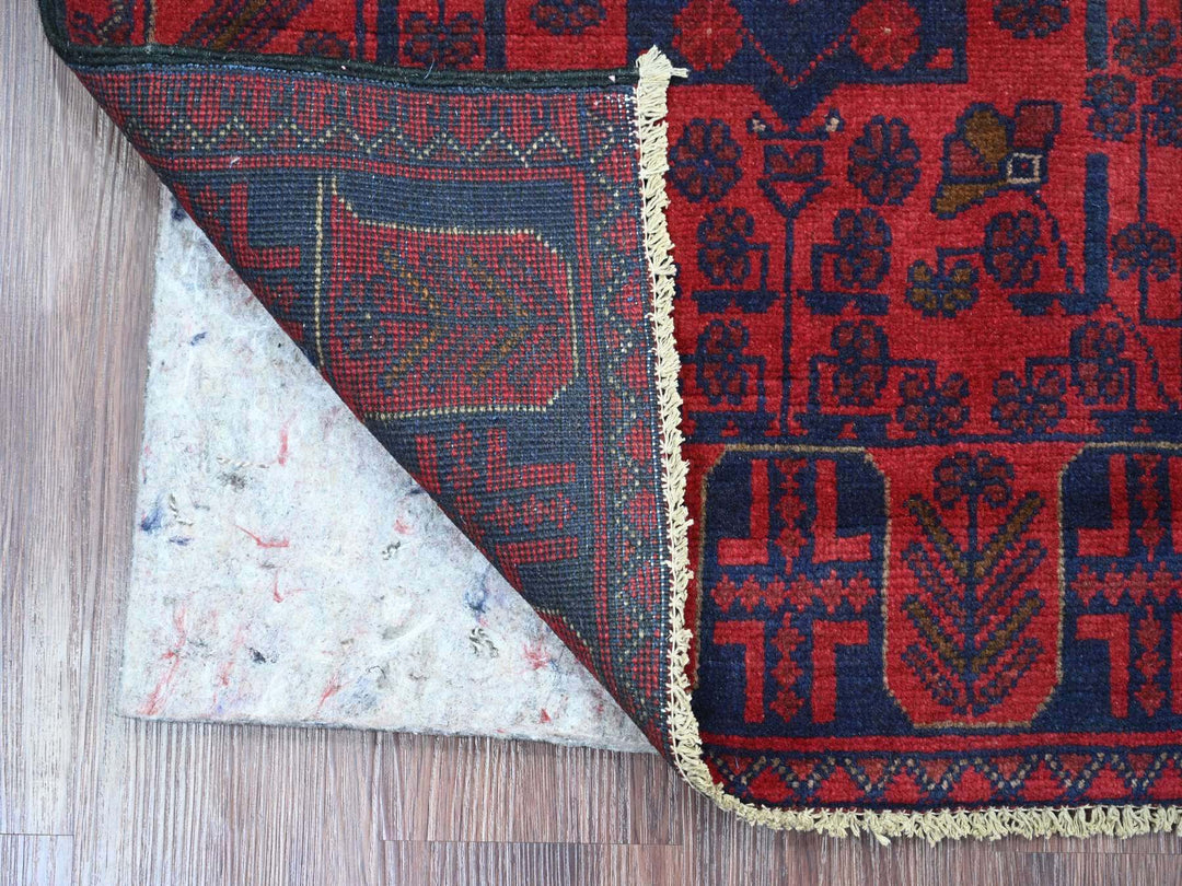 2'6" x 6'1" New Hand Knotted Red Wool Runner Oriental Rug - MOA10220712