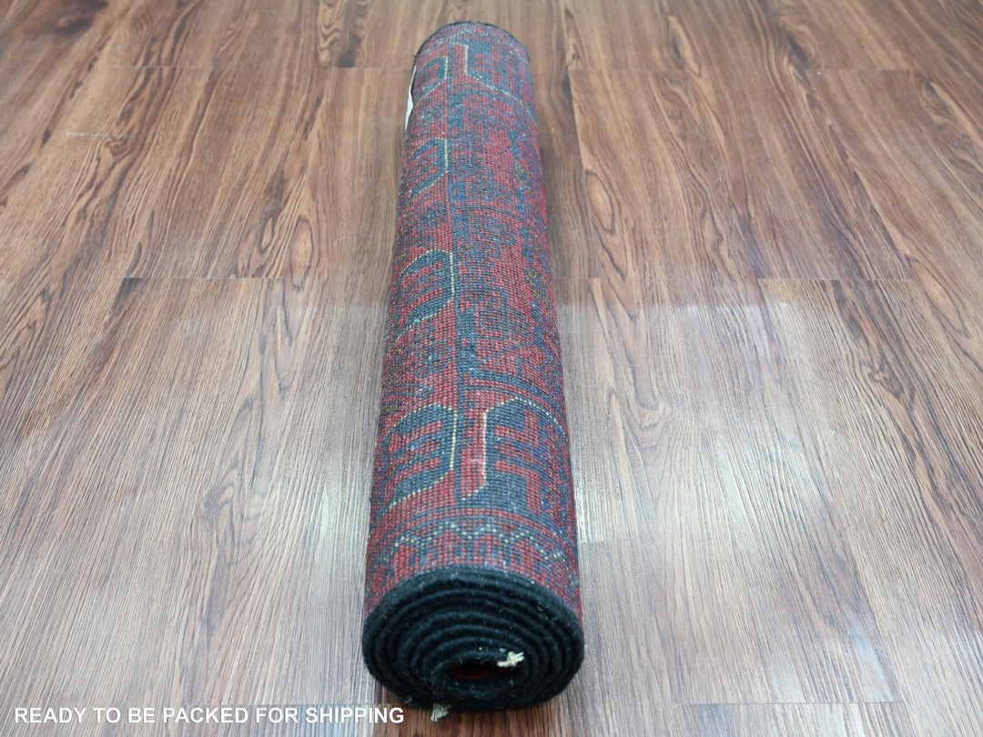 2'6" x 6'1" New Hand Knotted Red Wool Runner Oriental Rug - MOA10220712