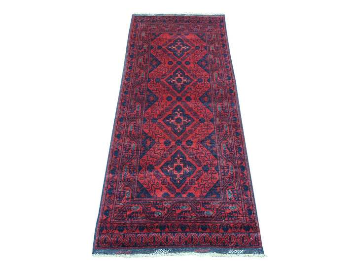 2'8" x 6'3" New Hand Knotted Red Wool Runner Oriental Rug - MOA10220713