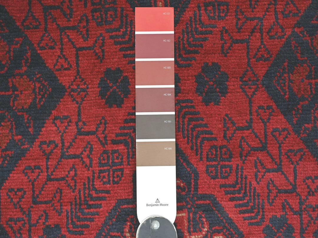 2'8" x 6'3" New Hand Knotted Red Wool Runner Oriental Rug - MOA10220713