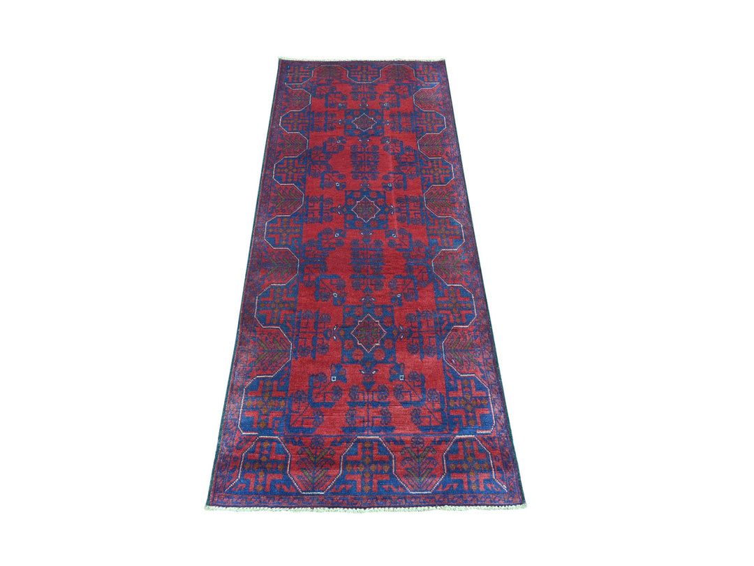 2'7" x 6'3" New Hand Knotted Red Wool Runner Oriental Rug - MOA10220714