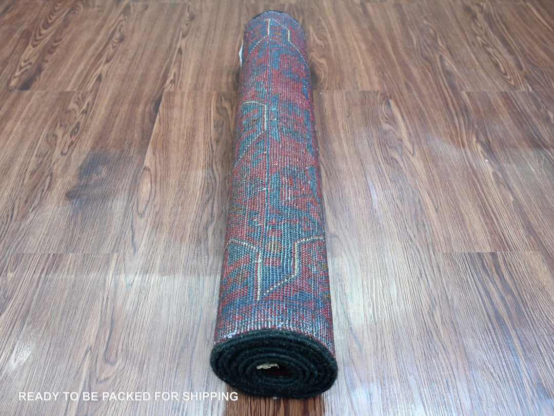 2'7" x 6'3" New Hand Knotted Red Wool Runner Oriental Rug - MOA10220714