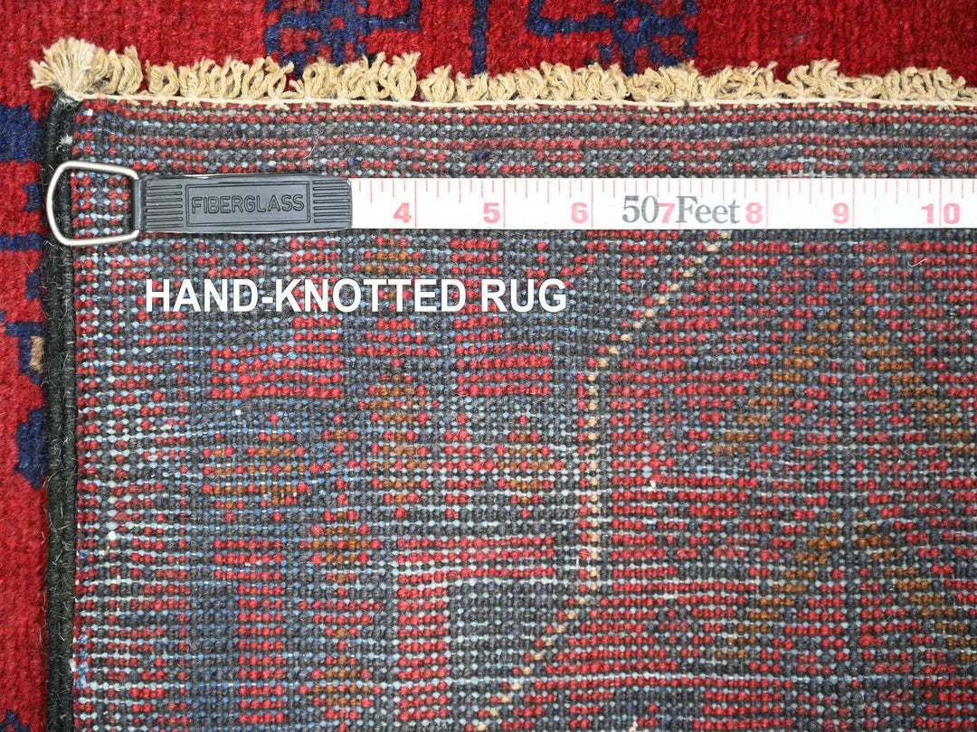 2'7" x 6'3" New Hand Knotted Red Wool Runner Oriental Rug - MOA10220714