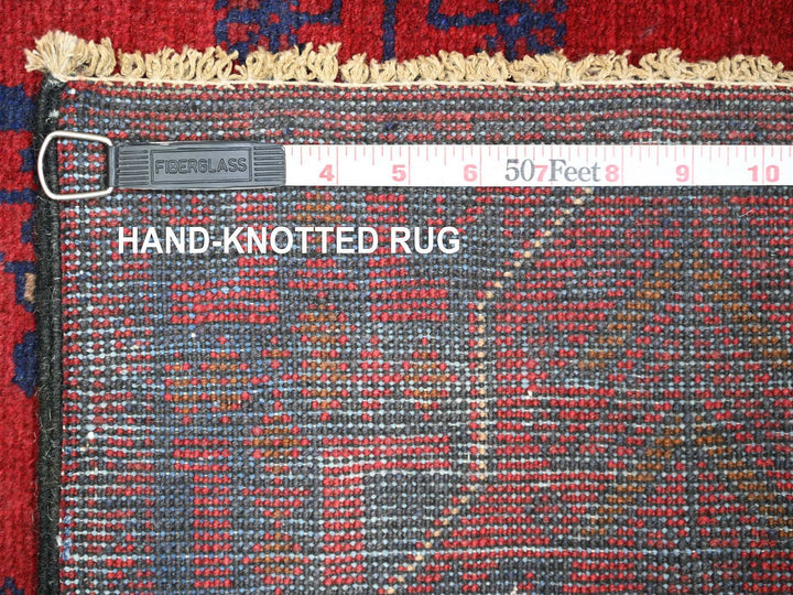 2'7" x 6'3" New Hand Knotted Red Wool Runner Oriental Rug - MOA10220714