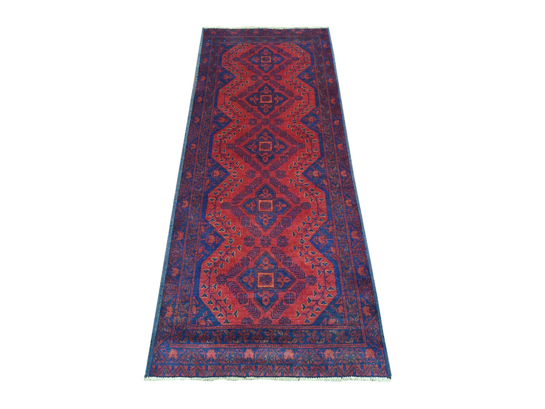 2'7" x 6'5" New Hand Knotted Red Wool Runner Oriental Rug - MOA10220715