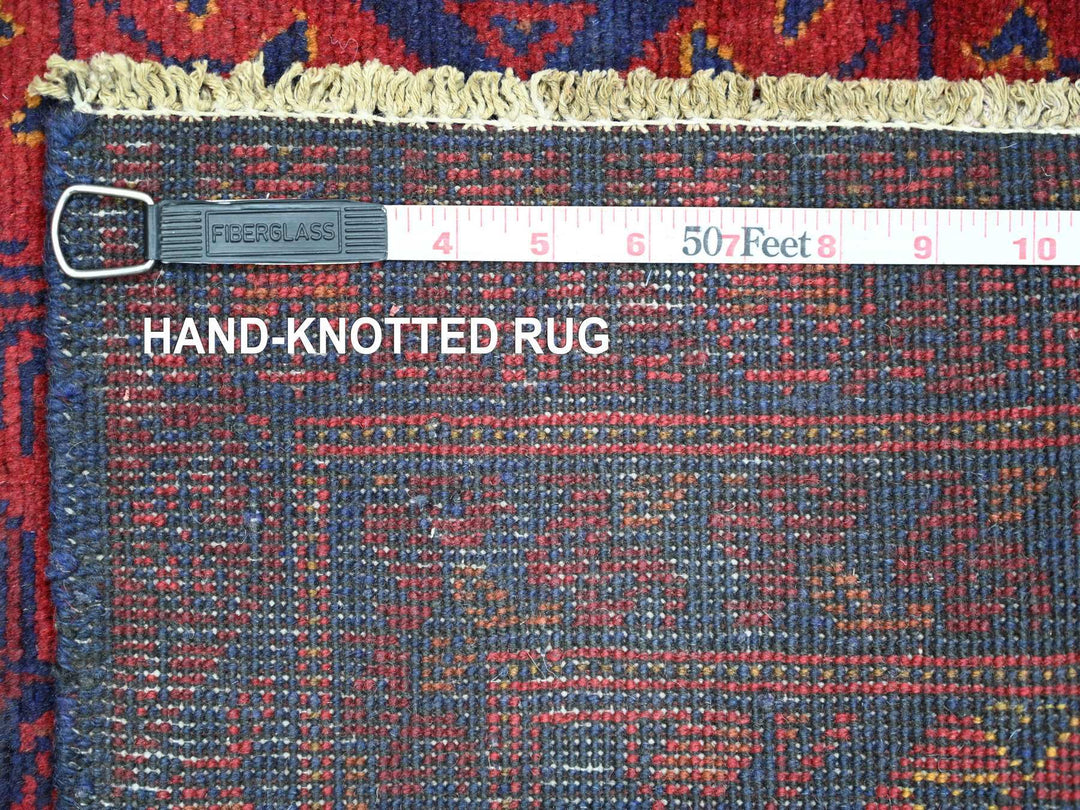 2'7" x 6'5" New Hand Knotted Red Wool Runner Oriental Rug - MOA10220715