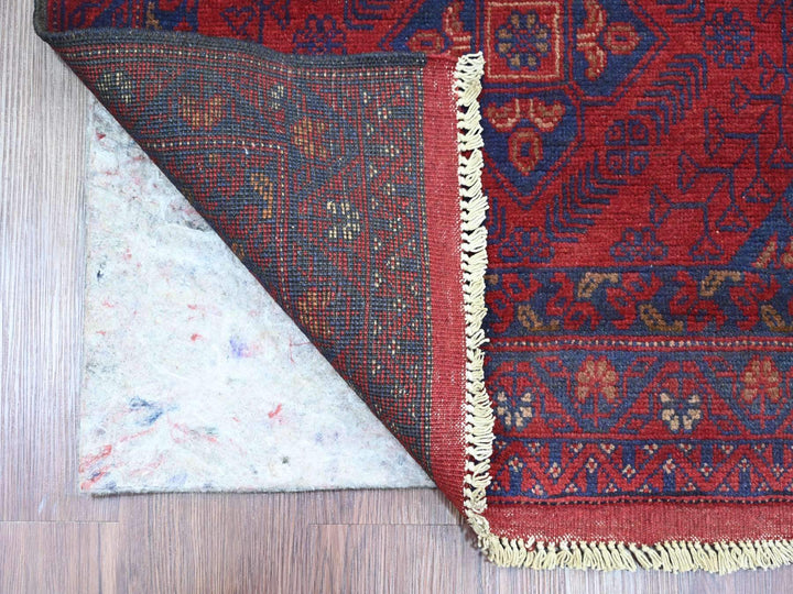2'7" x 9'8" New Hand Knotted Red Wool Runner Oriental Rug - MOA10220716