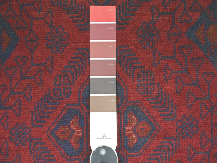 2'7" x 9'8" New Hand Knotted Red Wool Runner Oriental Rug - MOA10220716