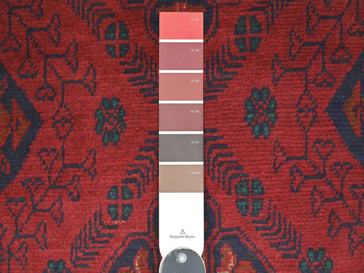 2'6" x 9'4" New Hand Knotted Red Wool Runner Oriental Rug - MOA10220717