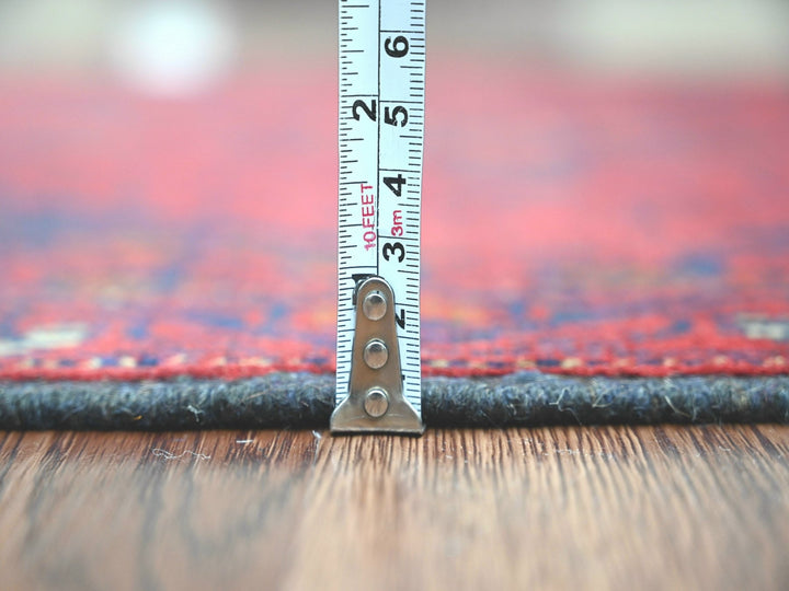 2'6" x 9'4" New Hand Knotted Red Wool Runner Oriental Rug - MOA10220717