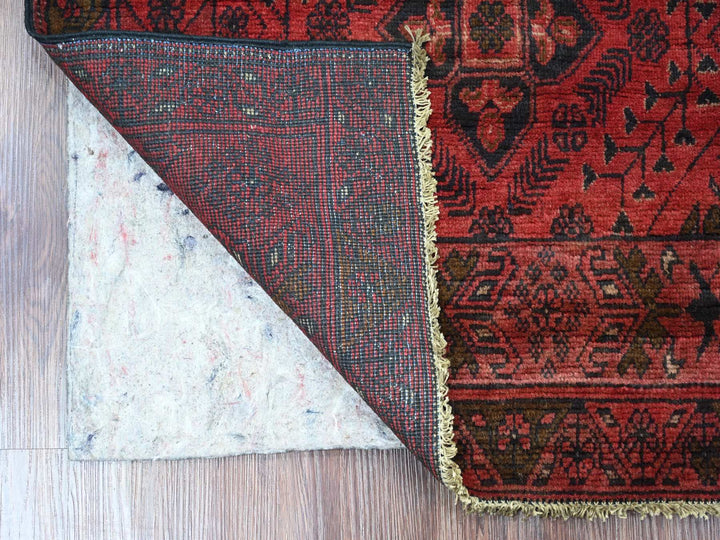2'8" x 6'2" New Hand Knotted Red Wool Runner Oriental Rug - MOA10220723