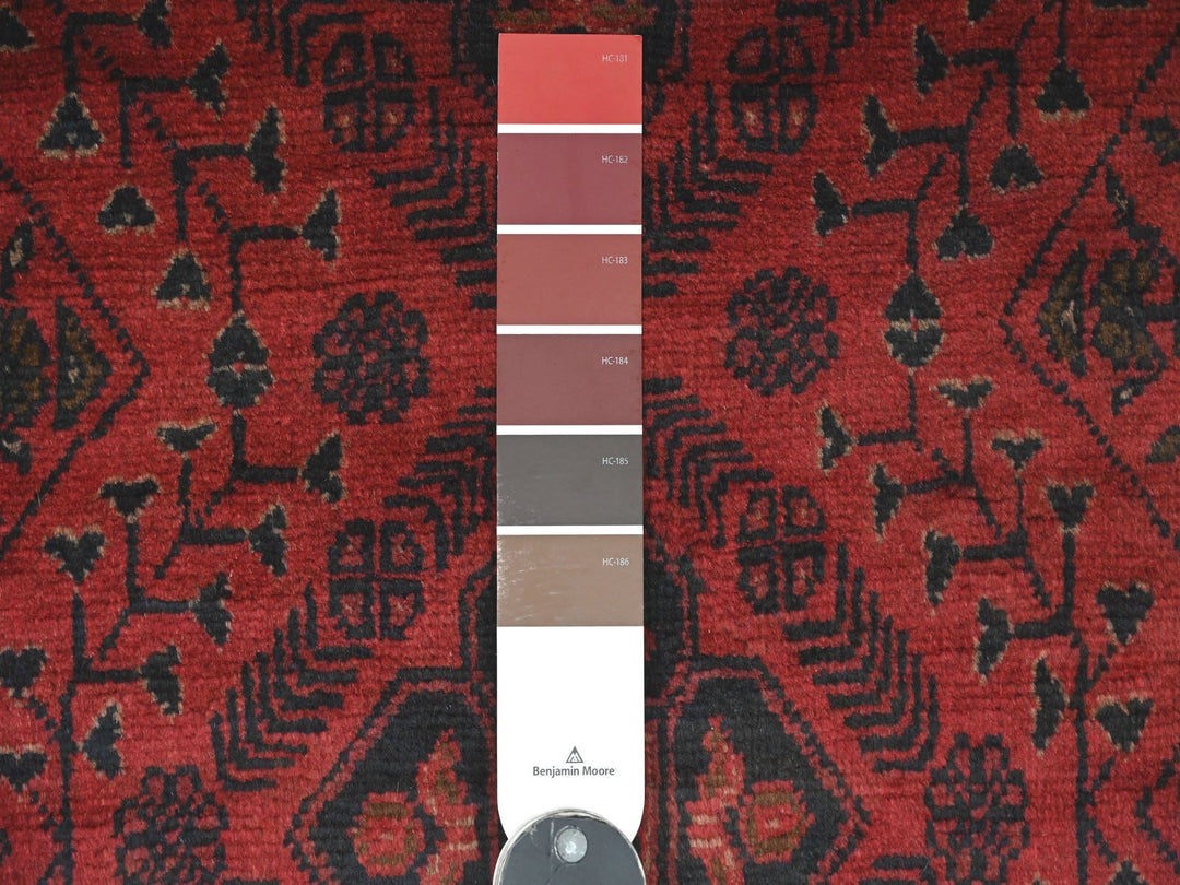 2'8" x 6'2" New Hand Knotted Red Wool Runner Oriental Rug - MOA10220723