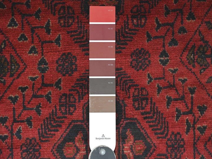2'8" x 6'2" New Hand Knotted Red Wool Runner Oriental Rug - MOA10220723