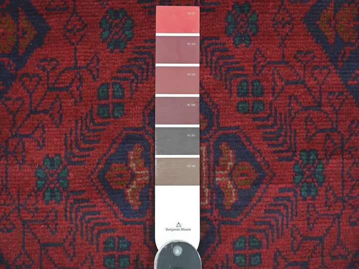 2'5" x 9'3" New Hand Knotted Red Wool Runner Oriental Rug - MOA10220724