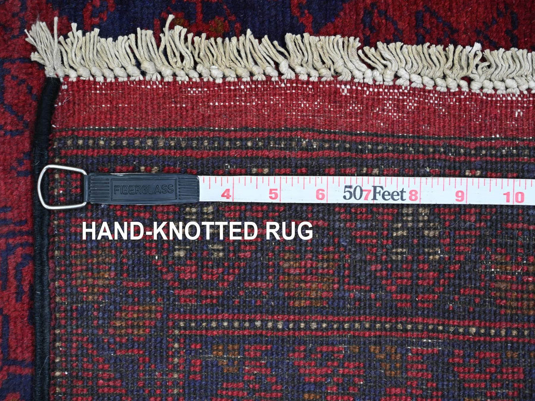2'5" x 9'3" New Hand Knotted Red Wool Runner Oriental Rug - MOA10220724