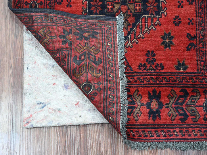 2'4" x 7'9" New Hand Knotted Red Wool Runner Oriental Rug - MOA10220725