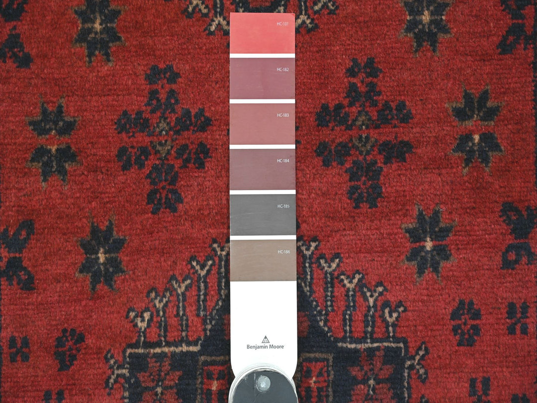 2'4" x 7'9" New Hand Knotted Red Wool Runner Oriental Rug - MOA10220725