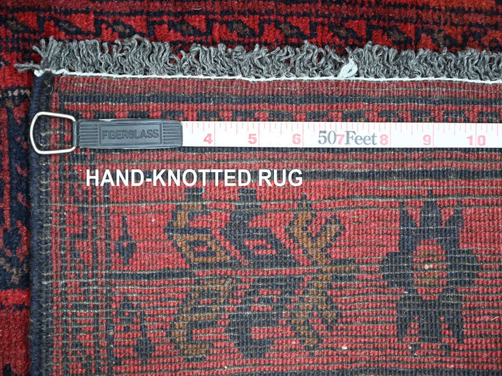 2'4" x 7'9" New Hand Knotted Red Wool Runner Oriental Rug - MOA10220725