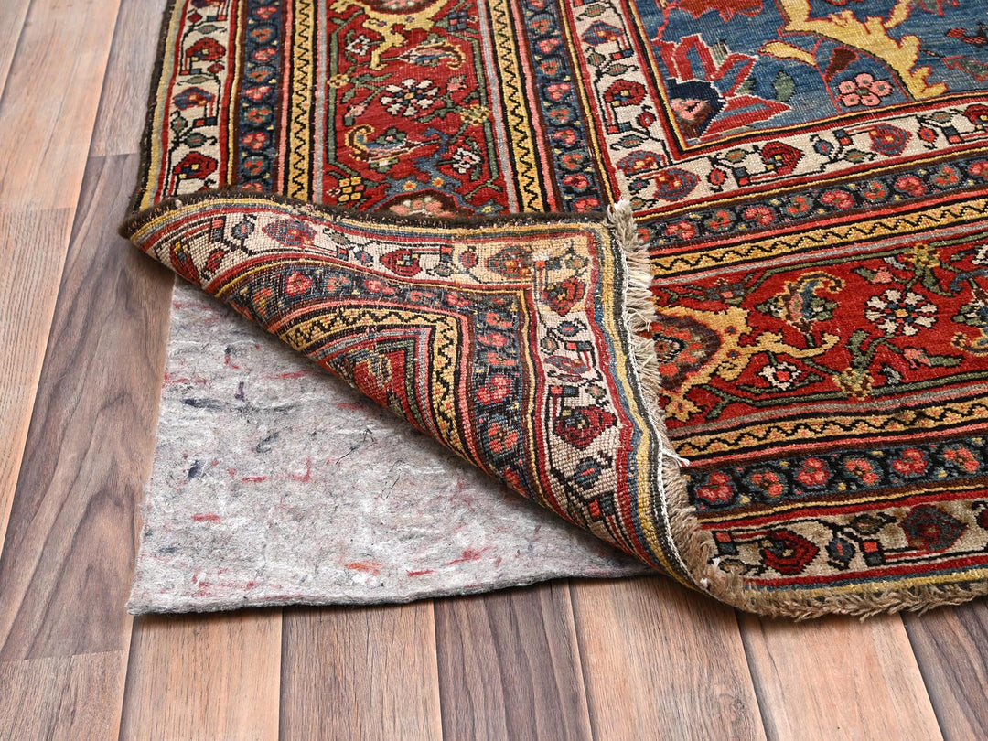 11'6" x 18'10" Vintage Hand Knotted Ivory Wool Rectangle Oriental Rug - MOA1022072