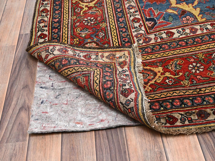 11'6" x 18'10" Vintage Hand Knotted Ivory Wool Rectangle Oriental Rug - MOA1022072