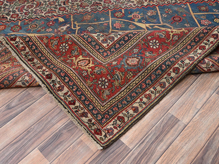 11'6" x 18'10" Vintage Hand Knotted Ivory Wool Rectangle Oriental Rug - MOA1022072