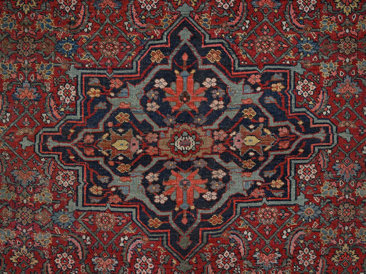 11'6" x 18'10" Vintage Hand Knotted Ivory Wool Rectangle Oriental Rug - MOA1022072