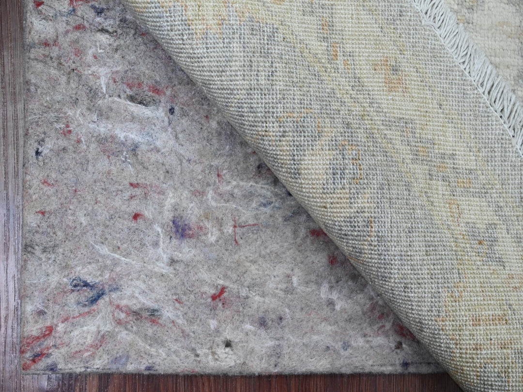 7'8" x 7'10" New Hand Knotted Grey Wool Round Oriental Rug - MOA10220731