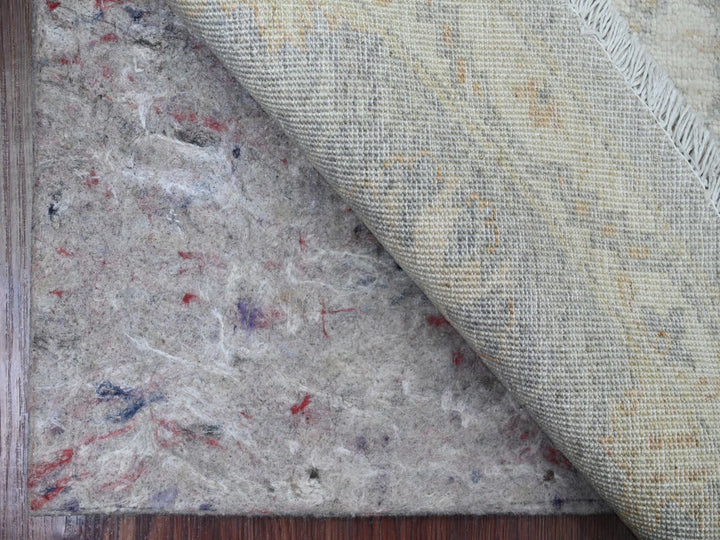 7'8" x 7'10" New Hand Knotted Grey Wool Round Oriental Rug - MOA10220731