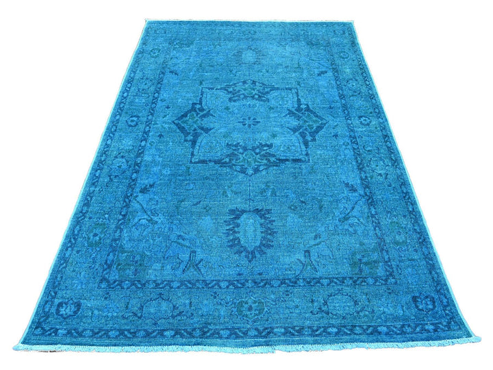 5'3" x 7'7" New Hand Knotted Overdyed Wool Rectangle Oriental Rug - MOA10220734