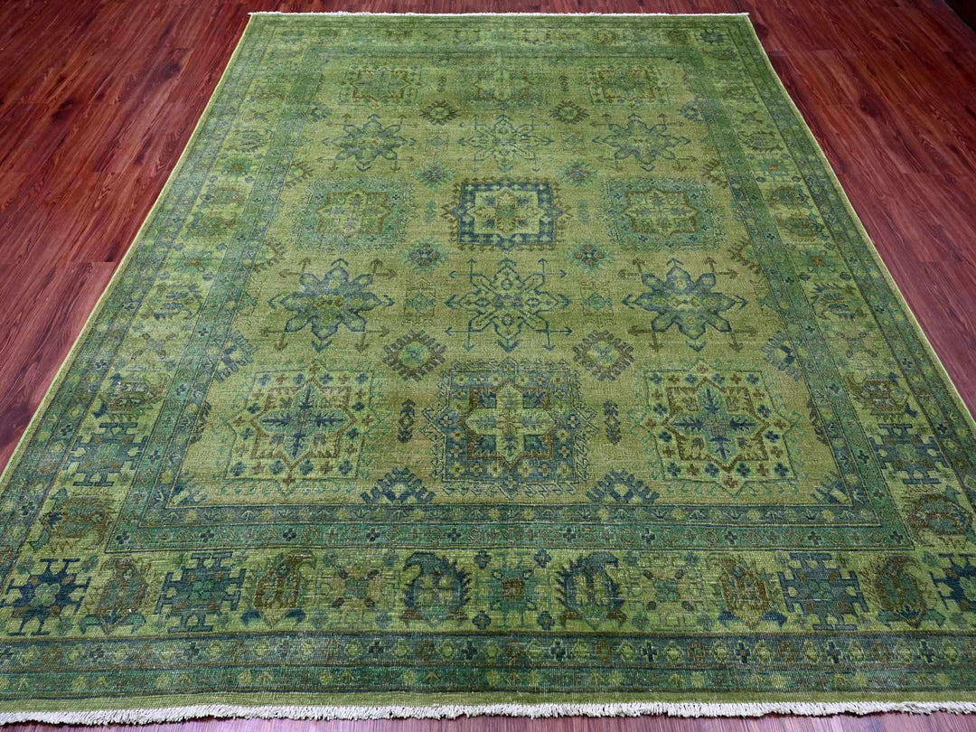 8'0" x 9'7" New Hand Knotted Overdyed Wool Rectangle Oriental Rug - MOA10220735