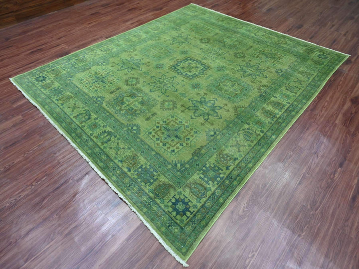 8'0" x 9'7" New Hand Knotted Overdyed Wool Rectangle Oriental Rug - MOA10220735