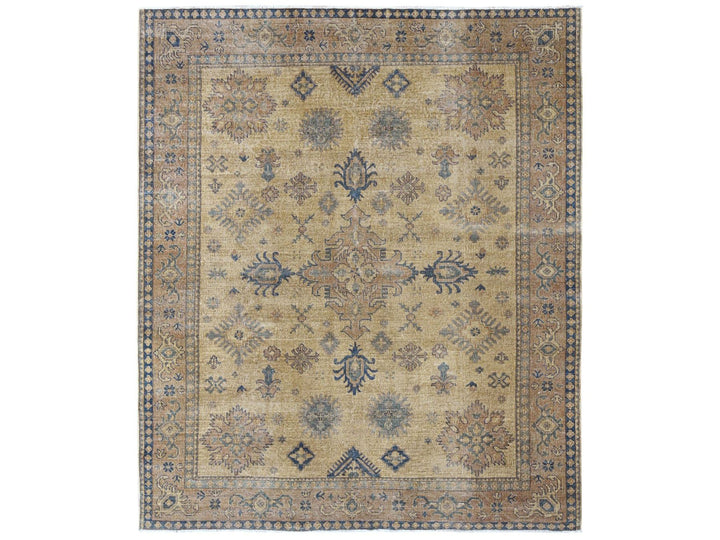 8'0" x 9'1" New Hand Knotted Overdyed Wool Square Oriental Rug - MOA10220736