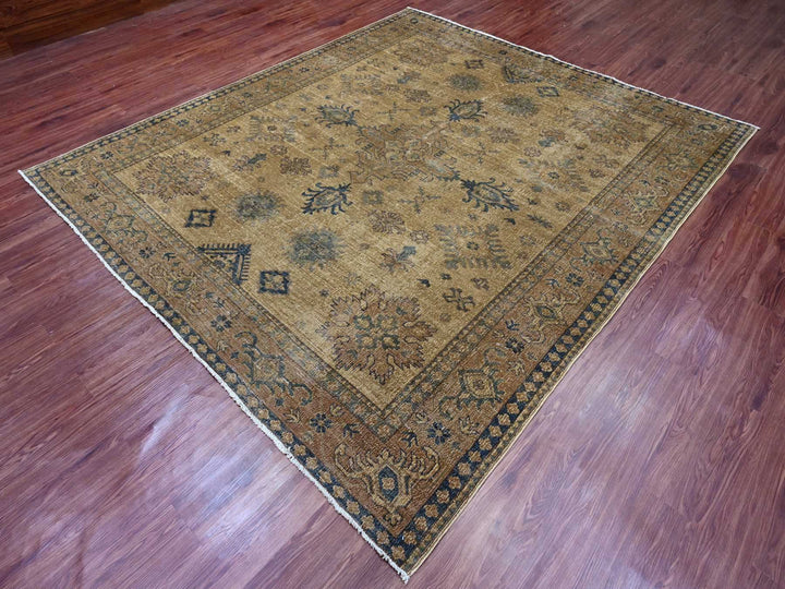 8'0" x 9'1" New Hand Knotted Overdyed Wool Square Oriental Rug - MOA10220736