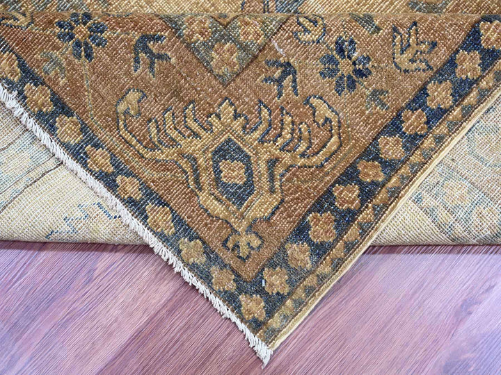 8'0" x 9'1" New Hand Knotted Overdyed Wool Square Oriental Rug - MOA10220736