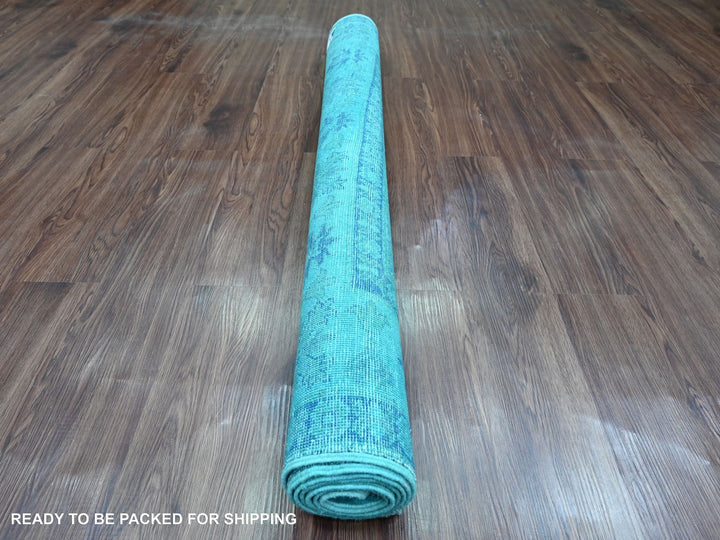 4'8" x 6'6" New Hand Knotted Overdyed Wool Rectangle Oriental Rug - MOA10220737