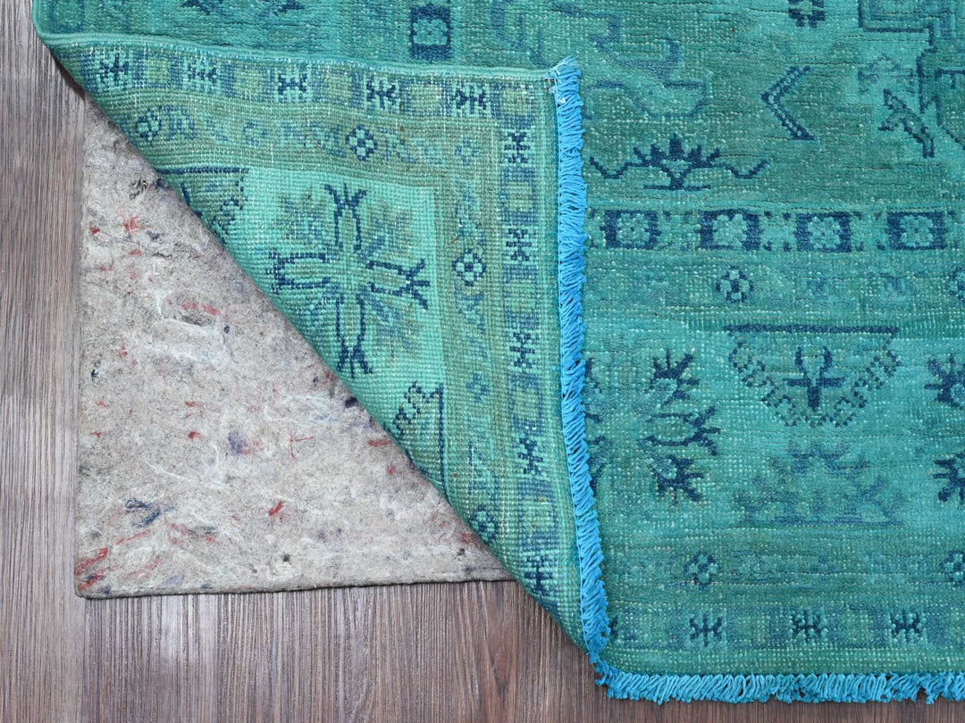 4'10" x 6'3" New Hand Knotted Overdyed Wool Rectangle Oriental Rug - MOA10220738